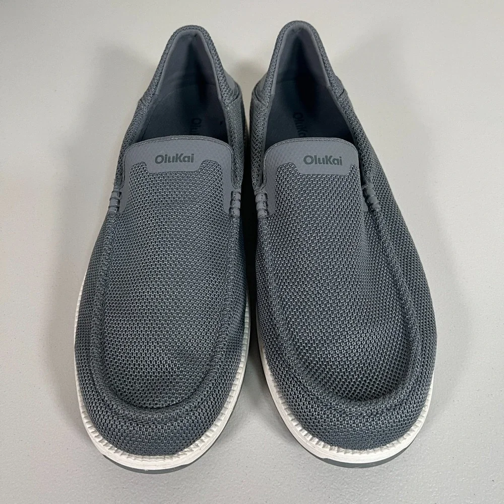 Olukai‎ Kakaha Mesh Slip On Shoes Mens US 13 Gray Lightweight Rock Everyday